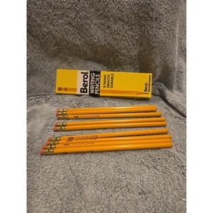 Vintage Made In USA Berol  Writing Pencils Med/Soft 200-2 Original Box Set Of 9